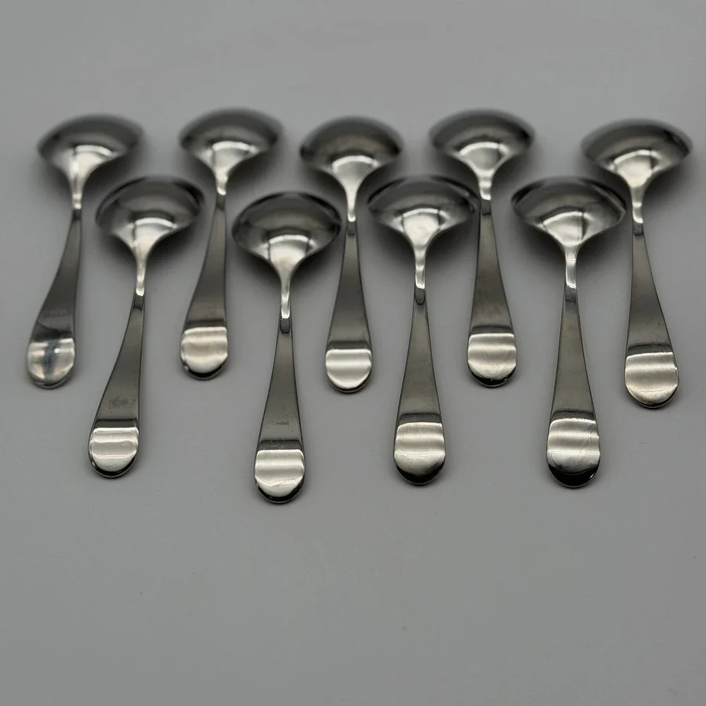 Gourmet Settings Windermere 18/10 Stainless Round Soup Spoons Set of 9 Mirror